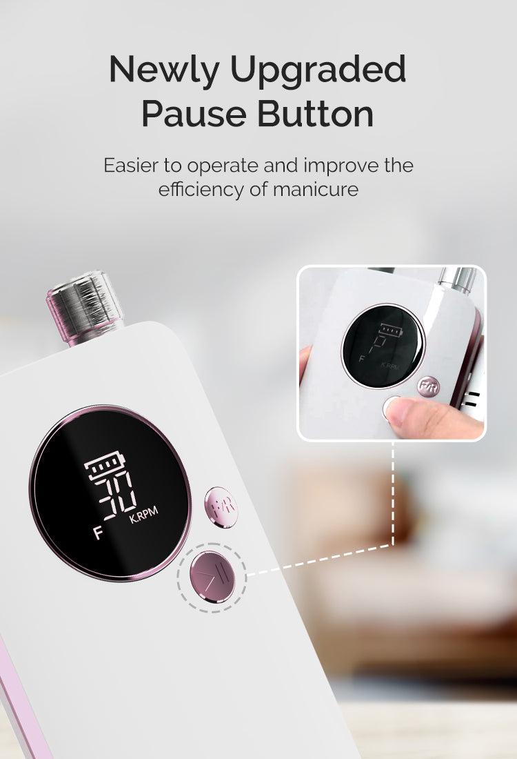 Professional Rechargeable Nail Drill 30,000RPM for Acrylic Nail & Gel Polish