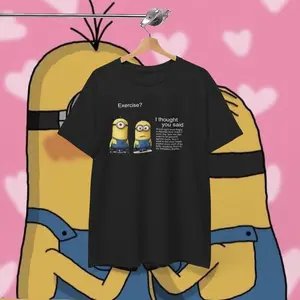 Excercise Despicable Me 2D T-Shirt, Nostalgia 2D Print T-Shirt, Cartoon Network Shirt, Gifts for Cartoon Fans #Minions#CartoonNetwork #NostalgiaCore #DespicableMe#GraphicTee #StreetwearUS