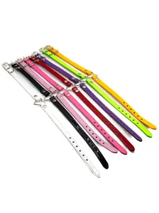 Neon Patent Heart Choker