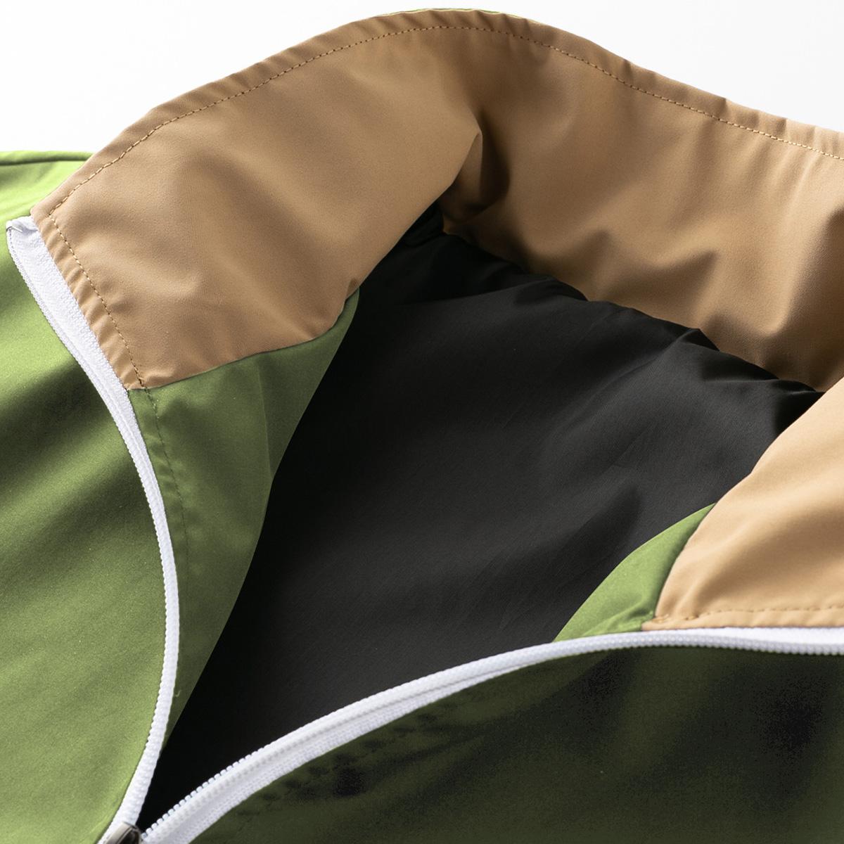 Men's colorblock patchwork jacket, windproof stand collar jacket design, durable fabric, suitable for sports and casual wear, skateboarding, street style, daily outings, campus life, commuter fit