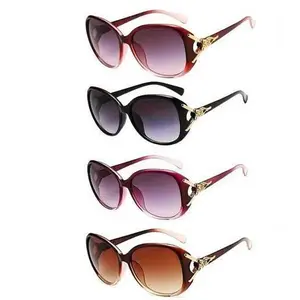 4Pairs Women's Fox Costume Eyeglasses Oversized Blackout Glasses Floral Leopard Prints Anti-Glare Halloween Christmas Party Props Fashion Eyewear