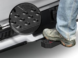 Nilight Hitch Step with 2" Hitch Receiver Rear Bumper Guard Protector 11.9 Inch with 5/8” Hitch Pin Clip Upgraded Textured Black Anti Slip Hitch Step Bar for Pickup Truck Car SUV