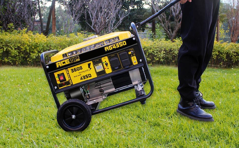 ACEUP ENERGY AG4350-W Portable Generator 4350W Gas Powered with Wheel Kit & Oil EPA & CARB Compliant 3600 Running Watts 7HP 208cc Engine