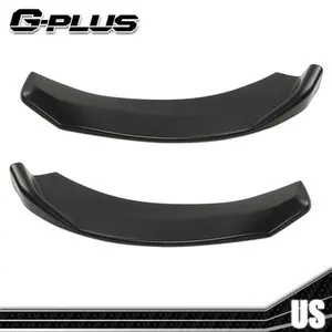 New Universal Front Bumper Lip Spoiler Splitter Diffuser Winglet Type 2Pcs Black