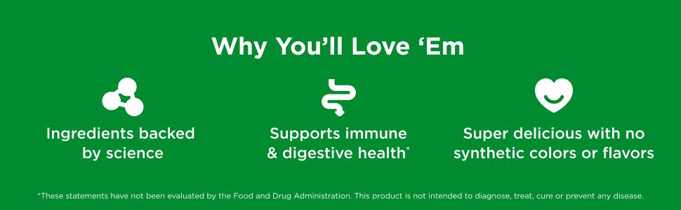 OLLY Extra Strength Probiotic Gummy, 6 Billion CFUs, 2 Strains, Supplement, Apple, 50 Count