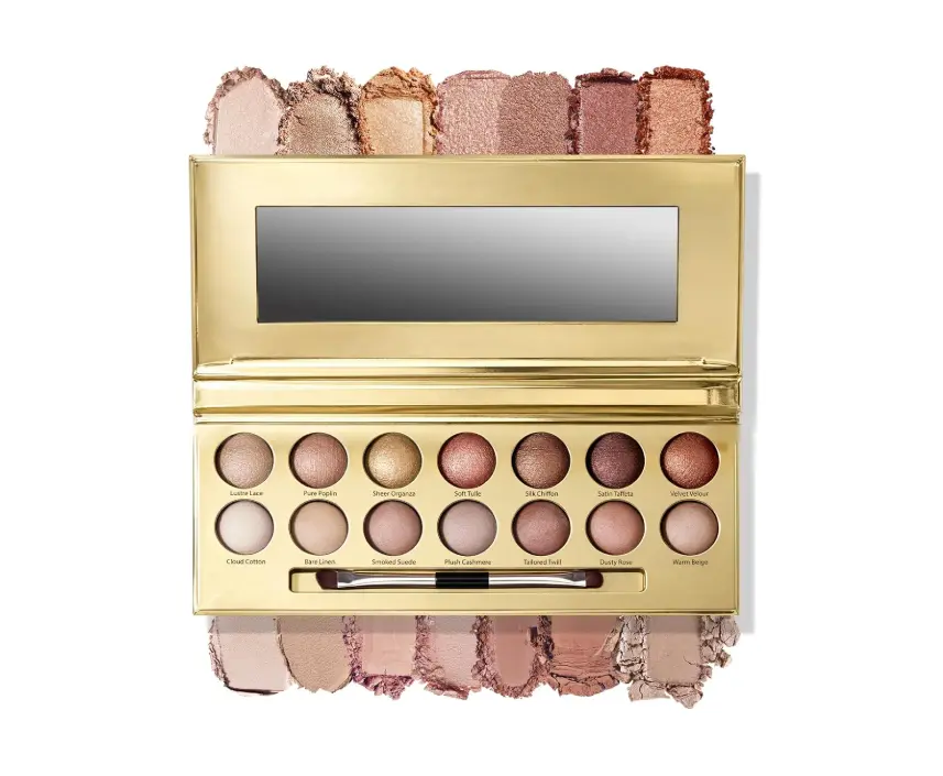 14-Color Baked Eyeshadow Palette, Matte & Shimmer, Sunset Blush