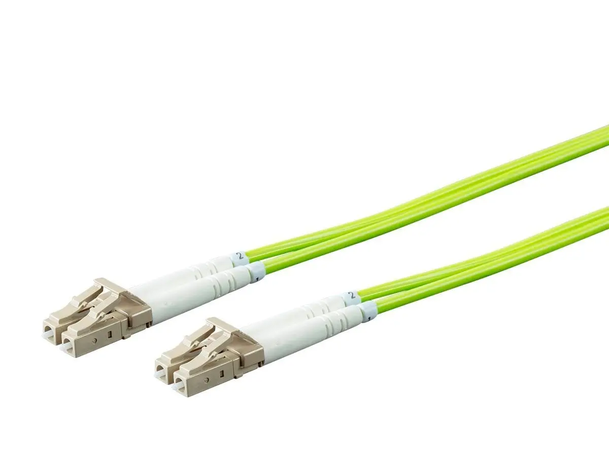 Monoprice 33545 1 m Multi Mode OM5 Fiber Optic Cable, LC-LC UL 2 mm 50-125 OFNR Duplex - Green