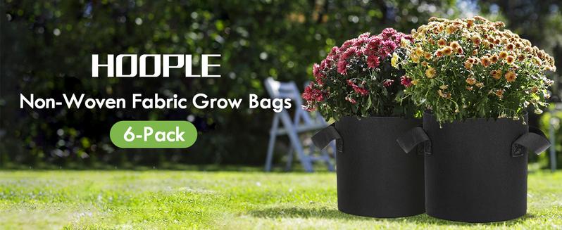Grow Bags 10 Gal Multi-Purpose Nonwoven Fabric Pots with Durable Handles Heavy Duty Breathable Garden Pots for Plants Vegetables Planters