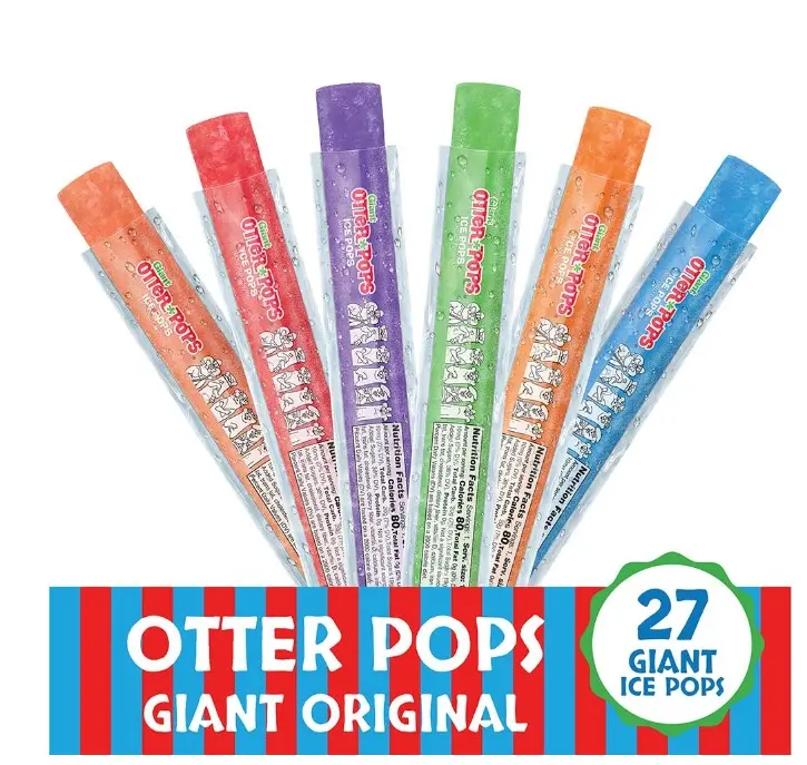 Otter Pops Giant Freezer Pops, Original 6 Flavors, 27 Count