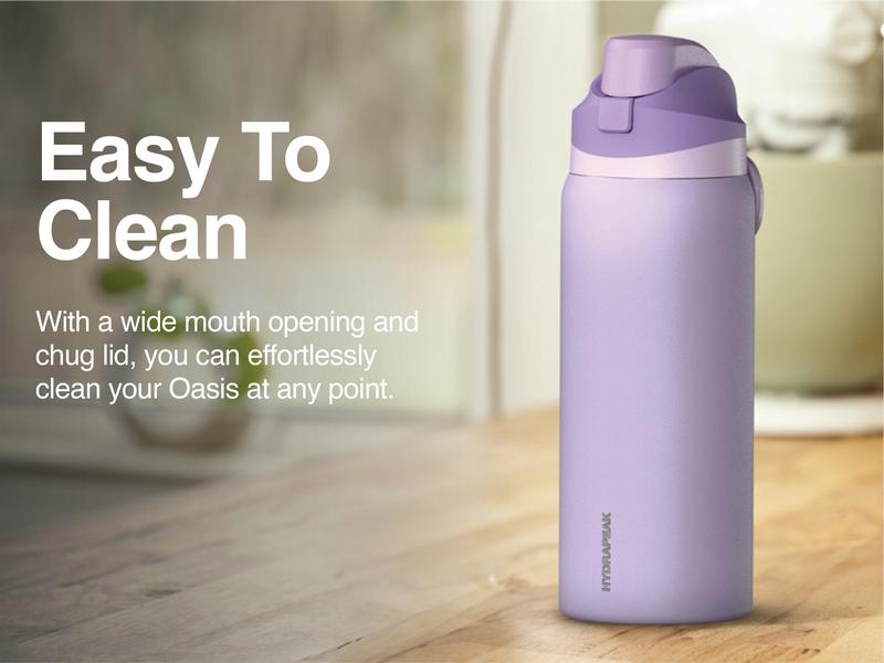 Hydrapeak Oasis 32oz Insulated Water Bottle 100% Leak Proof Stainless Steel Tumbler Cup Portable Drinkware Flask Mug