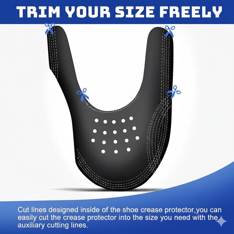 10 Pairs Crease Protectors for Sneakers Shoe Crease Protector No Creases for Air Force Jordan Dunk Low Men's 7-13 Women 5-9 Silicone Toe Box Shields