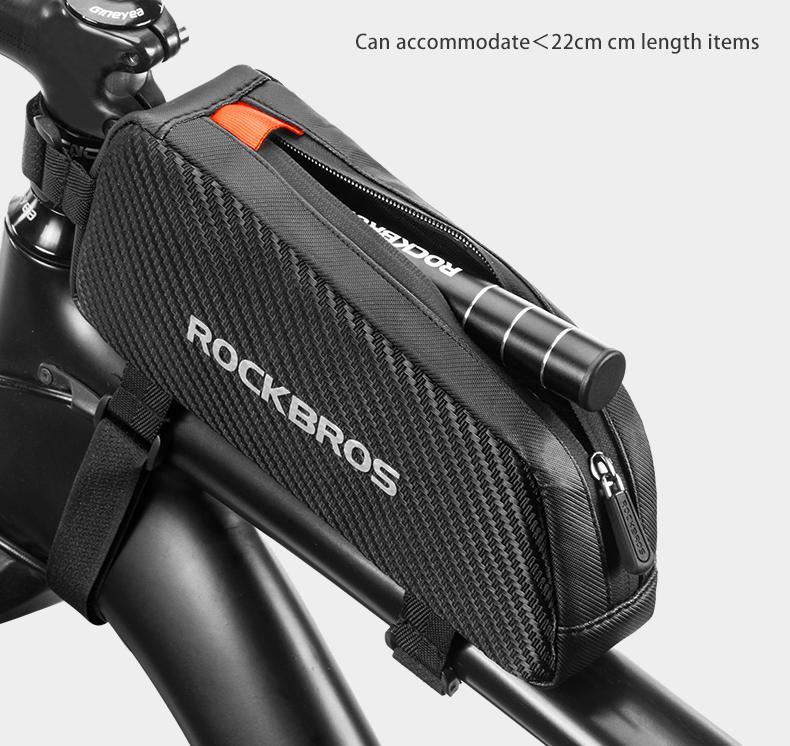 ROCKBROS Top Tube Bike Bag Bicycle Front Frame Bag Bike Accessories Pouch Compatible with iPhone 14/13/12 Pro Galaxy S22/S21