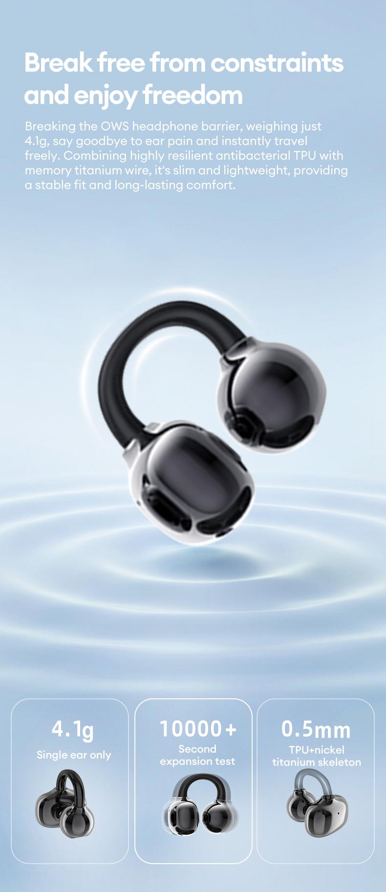 PAXA Hbuds pro  Bluetooth Heart Rate Earphones, supporting heart rate and blood oxygen detection, equipped with optical in ear detection, IPX5 waterproof and sweat proof, very suitable for outdoor sports