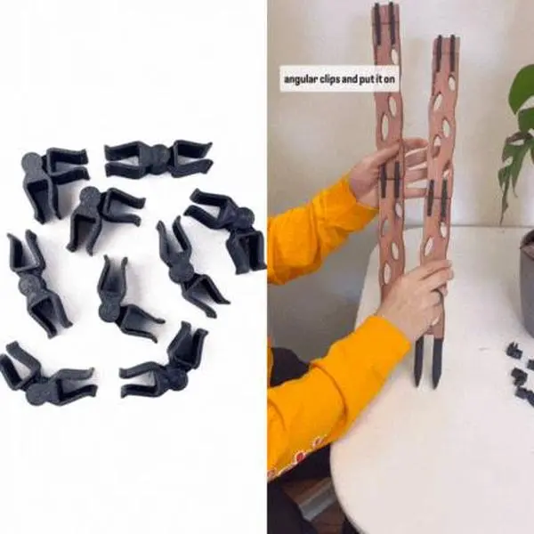 Angular Side Clips - Zella - 8 Pack
