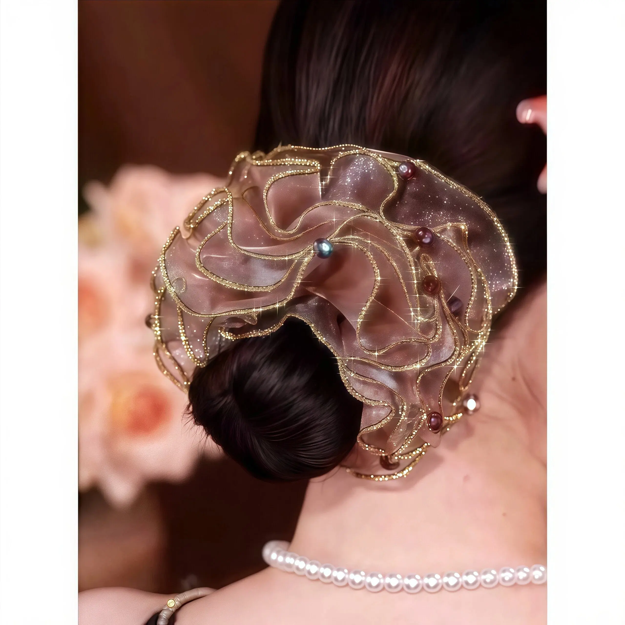 Extra Puffy Black Scrunchie – Volume Boost Hair Tie for Chic Bun Styles