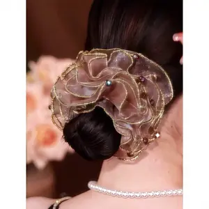 Extra Puffy Black Scrunchie – Volume Boost Hair Tie for Chic Bun Styles