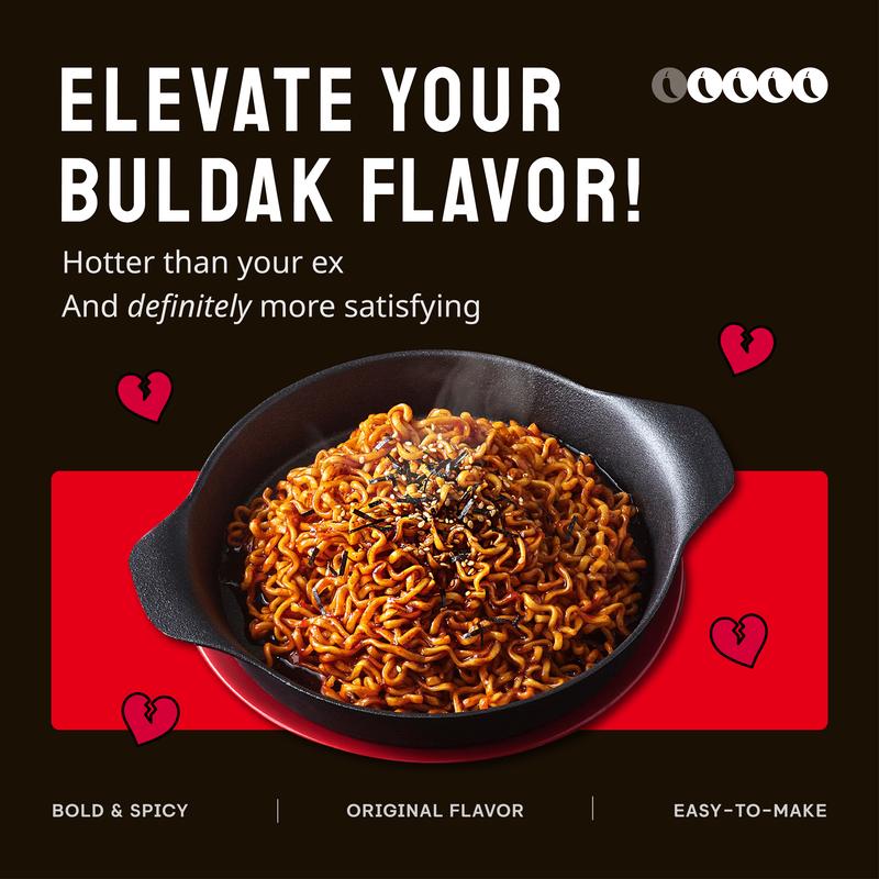 Samyang Buldak Hotter Than My Ex | Original Hot Chicken Spicy Flavor | Korean Instant Ramen Noodle | Big Bowl | Easy Prep | Convenient | 6-Pack | 3.7oz |
