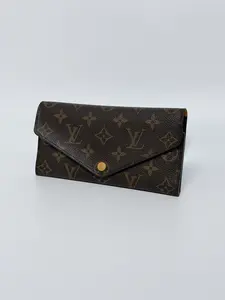 Pre-owned Louis Vuitton Canvas Wallet authentic Monogram Envelope CCMPLV41
