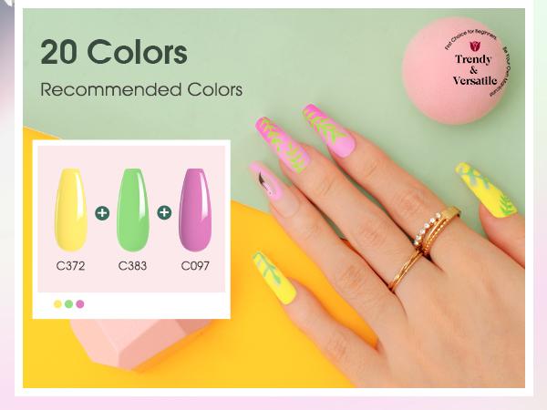 ROSALIND 23Pcs Mini Gel Nail Polish Set - 20Colors Trendy Bright Gel Polish with Base Coat Glitter Glossy Matte Top Coat for All Seasons Beauty Nail Supplies Girl Cute Gifts Requires UV ROSALIND 23Pcs Mini Gel Nail Polish Set - 20Colors Trendy Bright Gel Polish with Base Coat Glitter Glossy Matte Top Coat for All Seasons Beauty Nail Supplies Girl Cute Gifts Requires UV