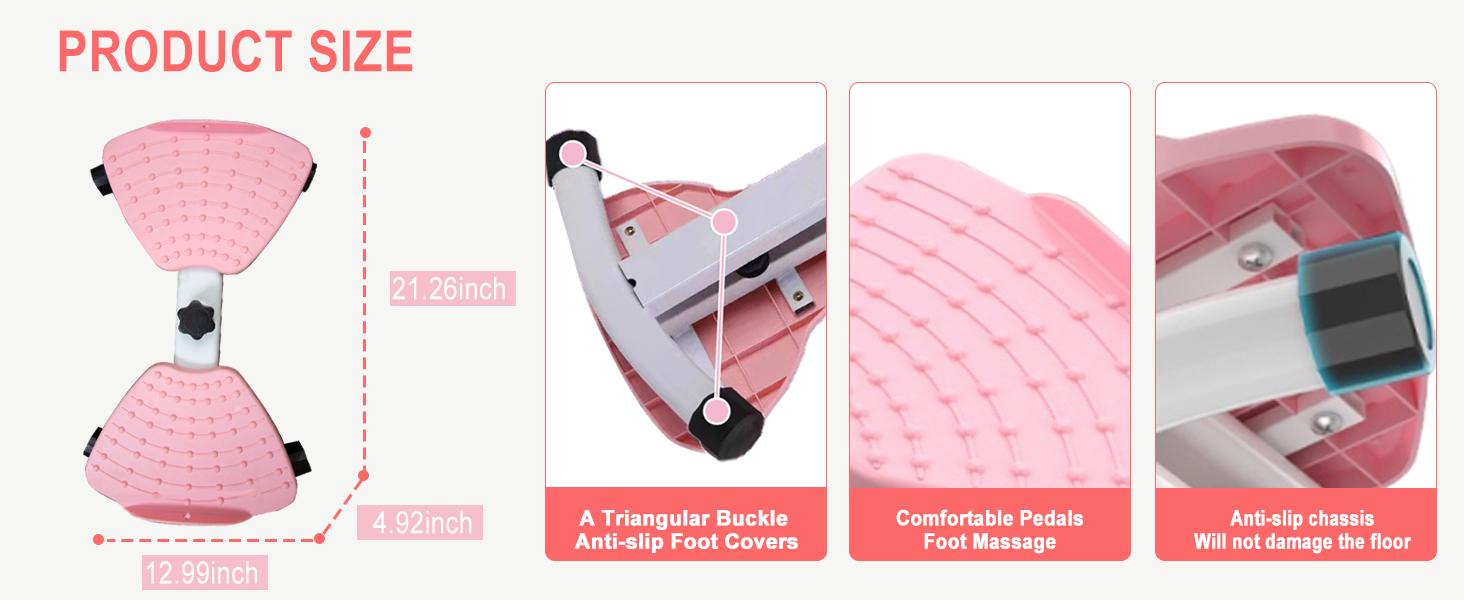 X-COOL Waist Twist Machine for Core Workout - 300 lbs Capacity, Portable Ab & Cardio Training Equipment for Home Gym and Aerobic Exercise