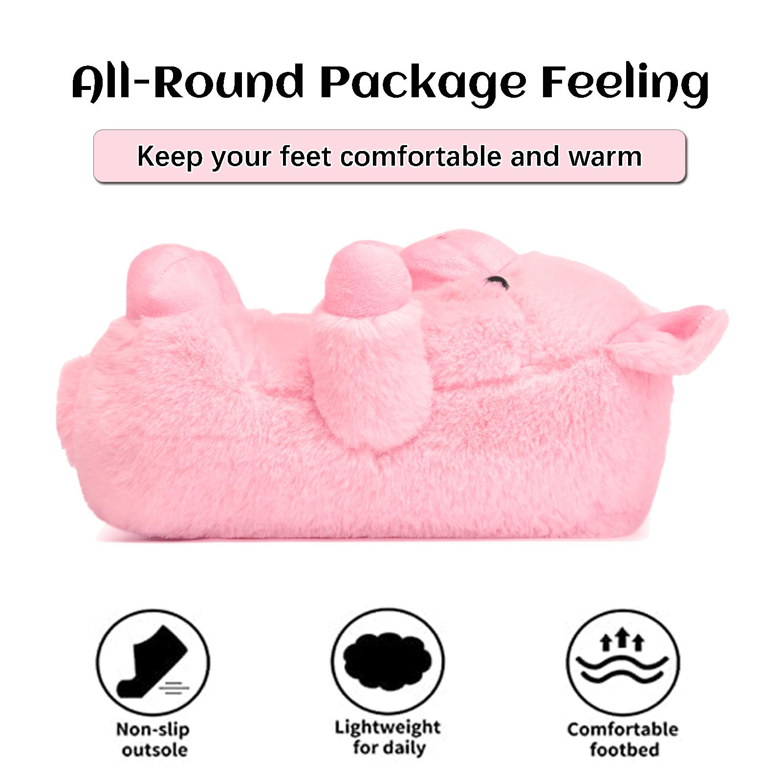 Women's cotton suede indoor piggy shoes, women's adult slippers, plush material, multiple colors, all sizes of cotton shoes