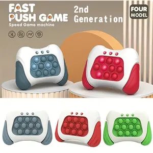 Children's reaction-based educational toy, fast push-pull game, fast push-pull bubble game, light-up stress-relieving toy, fast push-pull educational game machine bubble stress-relieving toy, handheld game toy,quick Decompression Squeeze