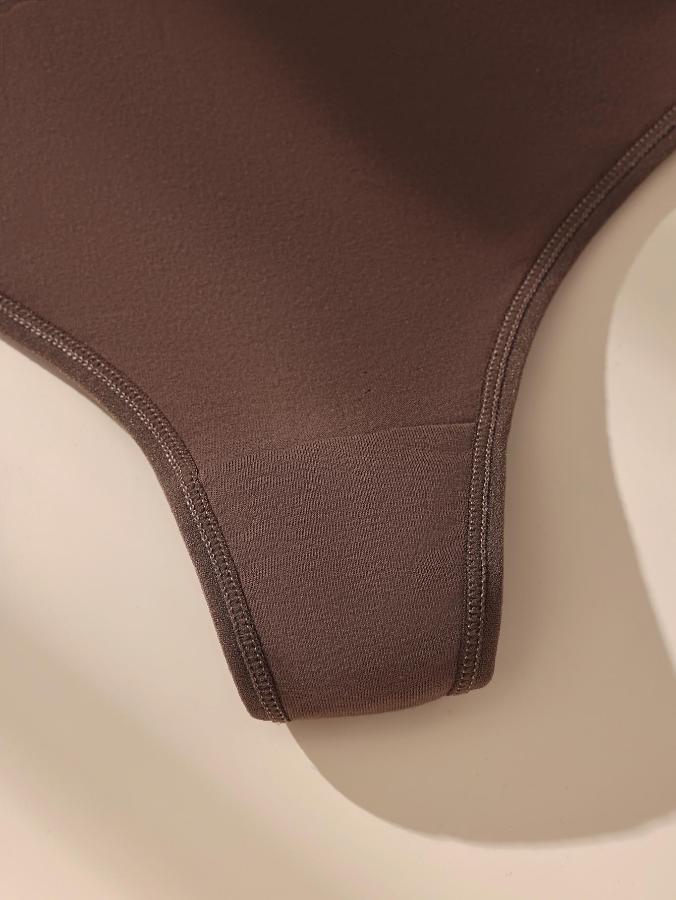 Hotcom Women's High Waist Seamless Thongs, Tummy Control Lady Panty, Soft Stretchy Fabric No-Show T-Back Bikini Panties, Comfortable Fit Everyday Wear, 4Pcs Pack S-3XL Hotcom Women's High Waist Seamless Thongs, Tummy Control Lady Panty, Soft Stretchy Fabric No-Show T-Back Bikini Panties, Comfortable Fit Everyday Wear, 4Pcs Pack S-3XL