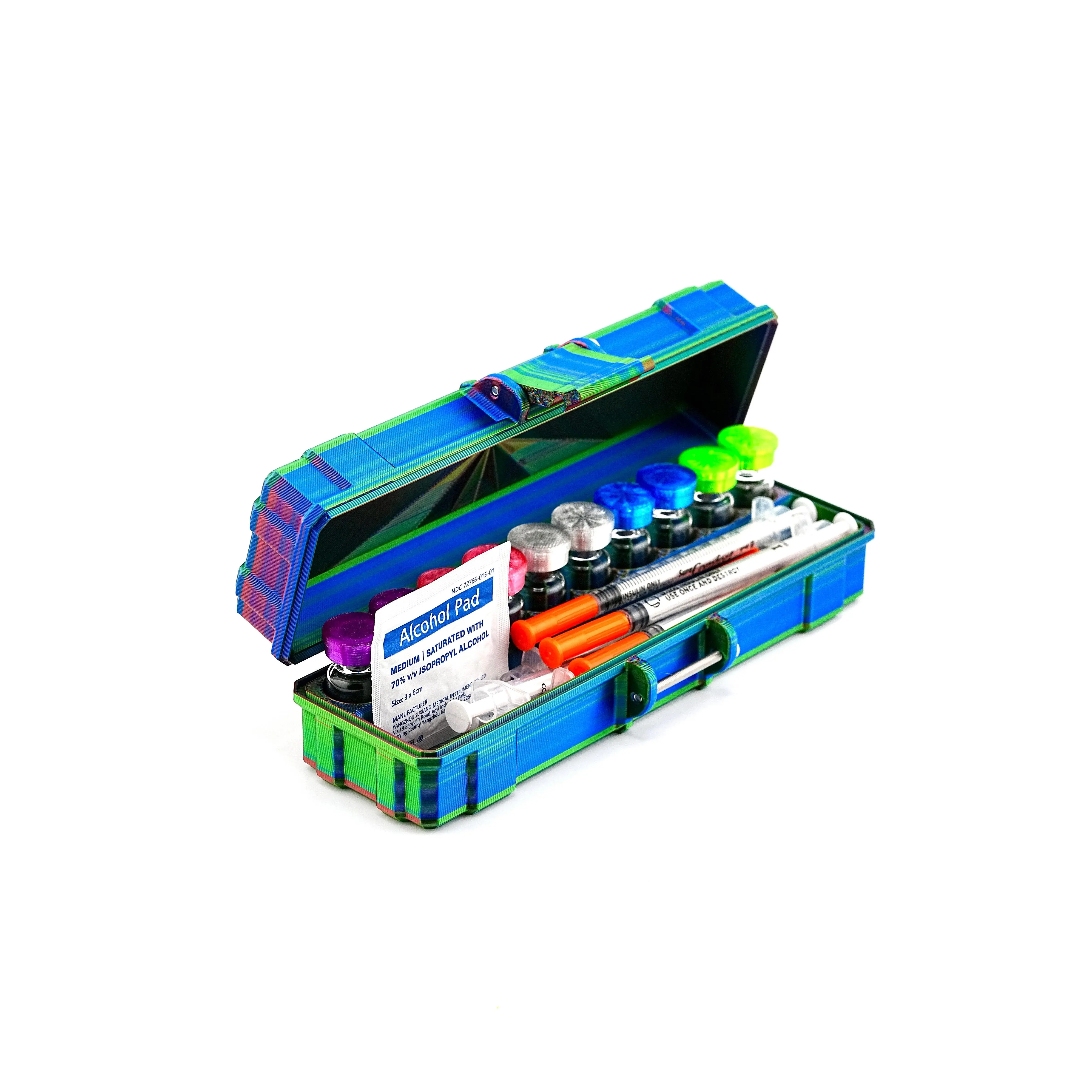 how to store glp 1 vial 10-Slot 3 ml Vial Case with Extra Storage | Organizer for GLP-1, Peptides,  Research