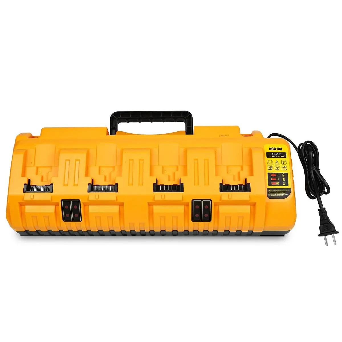 DCB104 4 Ports Multi Charger Station Replacement Charger for Dewalt Compatible with 12V-20V MAX High Capacity Lithium-ion Battery power tool with Dual USB Ports (No Batteries Included) tiktokshopspringglowup
