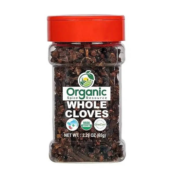 USDA Organic Natural Cloves Herb, 2.29 oz (65g) - Vegan, Non-GMO, Raw Dried Spice with Flavor, Ideal for Adult Use, Bottle/Cupboard Storage, 24-Month Freshness Guarantee, Yes to Pure Quality