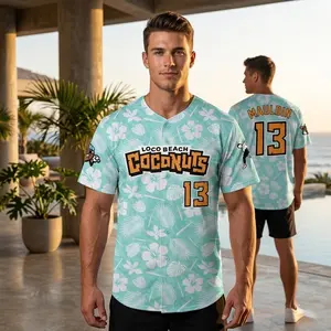 Hot Hot coconuts#13 light blue Funny Golf -Vintage Streetwear Baseball Jersey Unisex -  Trendy Baseball Jerseys #streetstyle #viraloutfits #baseballjersey