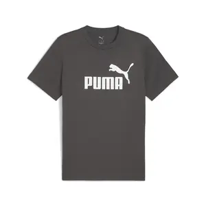 PUMA Mens Essentials Logo Crew Neck Short Sleeve Casual Tops Casual - Grey