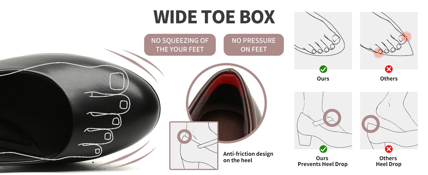 Women's Mary Jane Shoes, Round - Toe Chunky - Heel High - Heels with a 7CM Heel, Ankle - Strap Leather Casual High - Heels, Suitable for Formal Attire, Formal Occasions, Business and Suits Footwear Girl