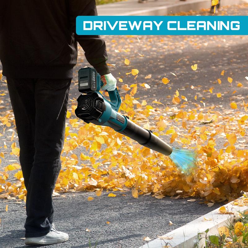 SEESII  Leaf Blower Cordless Electric Leaf Blower/Snow Blower  780CFM/440MPH Brushless Motor 2x4000mAh Batteries Handheld Snow Blower Variable Speed Control Turbo Button Electric Blower for Lawn Care Debris Dust Removal Outdoorfun