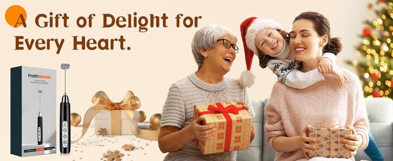 ODIFORGO Rechargeable Milk Frother,Milk Frother Handheld with 3 Heads 3 Speeds,Coffee Mixer,Frother Wand Drink Mixer,Electric Milk Bubbler,Detachable Stainless Steel Whisk for juice,Prebiotic Powder,Latte,Cappuccino,Matcha,Egg (Black)