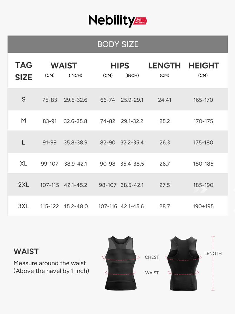 【Nebility】Men's  Waist Reducing Shapewear Tummy Control Shapewear  Waist Trainer Comfy Stretchy Waist High Stretch Shapewear dealsforyoudays