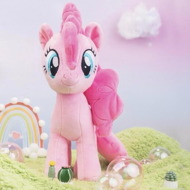 MINISO My Little Pony Collection Plush Toy - Twilight Sparkle Apple Jack Rarity Pinkie Pie Flutter Shy Rainbow Dash Soft & Cuddly Stuffed Animal MLP Plushies Christmas Ideal Holiday Gift for Kids Girls Sisters Students Fans Valentine Gift for Girlfriends
