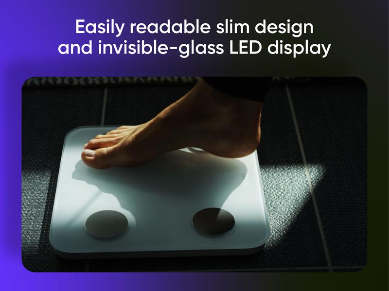 Wyze Scale S — Bluetooth Smart Weighing Scale, Multiple Body Composition Measurements (Body Fat, BMI & Muscle, Weight Loss, etc), Smartphone Sync