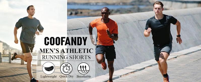 COOFANDY Mens 2 Pack Running Shorts 2 in 1 Workout Shorts Quick Dry Gym Training Athletic Jogger with Phone Pockets jortsmen