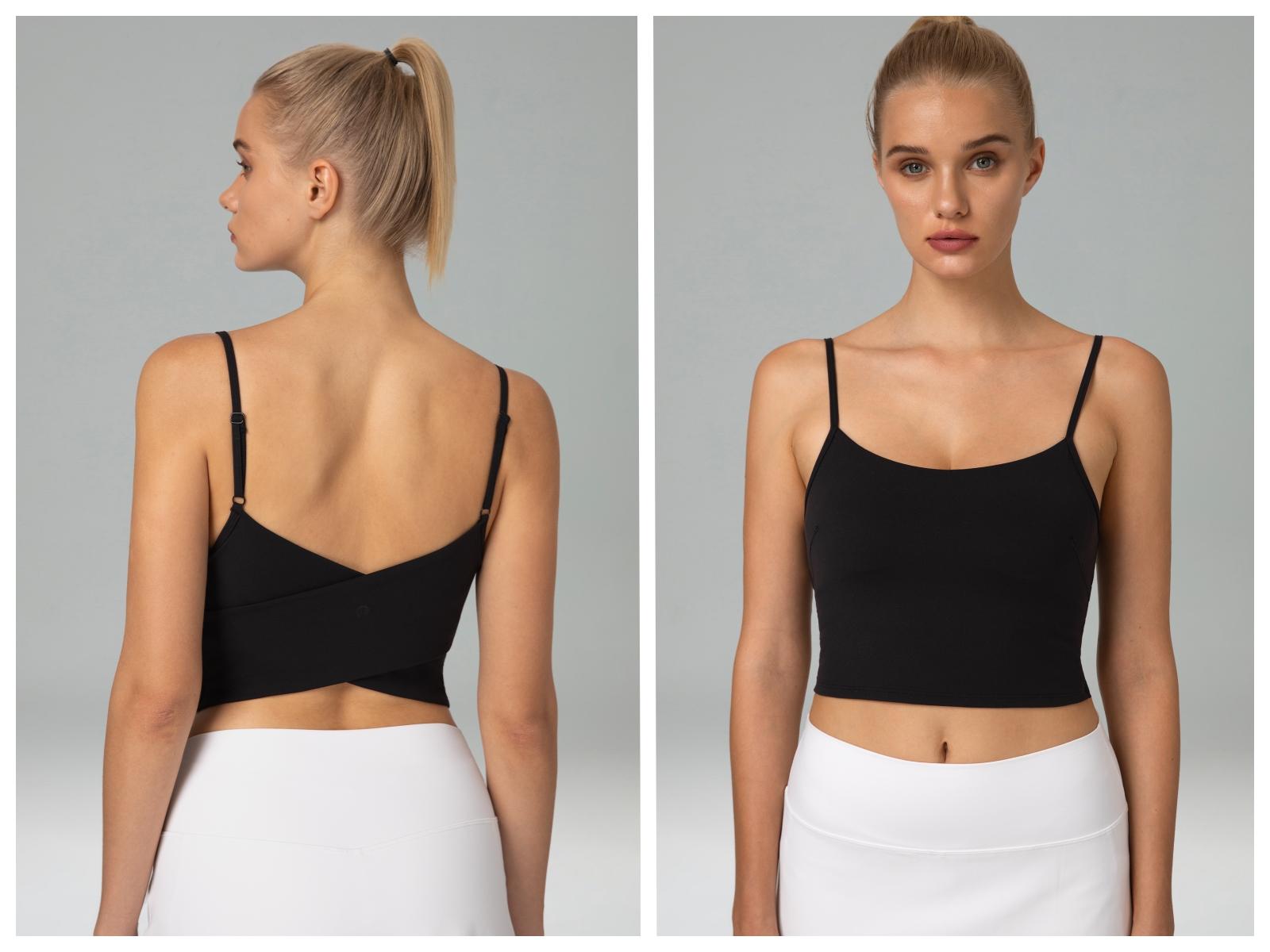 Colorfulkoala Women's Dreamlux Crop Tank Tops with Built in Bra Adjustable Spaghetti Strap Workout Yoga Camisole Colorfulkoala Women's Dreamlux Crop Tank Tops with Built in Bra Adjustable Spaghetti Strap Workout Yoga Camisole