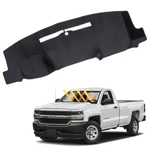 Custom Fit Suede Dash Cover for 2014-2018 Chevy Chevrolet Silverado/GMC Sierra 1500, 2015-2019 Silverado/GMC Sierra 2500HD 3500HD Non-Slip Sunshade Dashboard Protector Car Interior Accessories