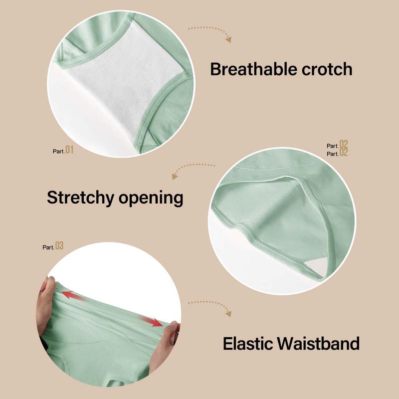 【COTTON】Morelect 5/6/8 Pcs High-Waisted Underwear - Cross Support Tummy Control Panties, Breathable Slimming Underwear for Women, All-Season Comfy Daily Wear Womenswear Lingerie