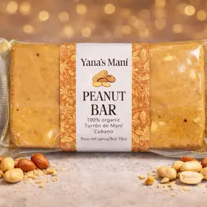Yana’s Mani 1 each Fresh Snack Protein Low Sugar Peanut Bar - 100% Natural and Delicious Snack Option Flavor
