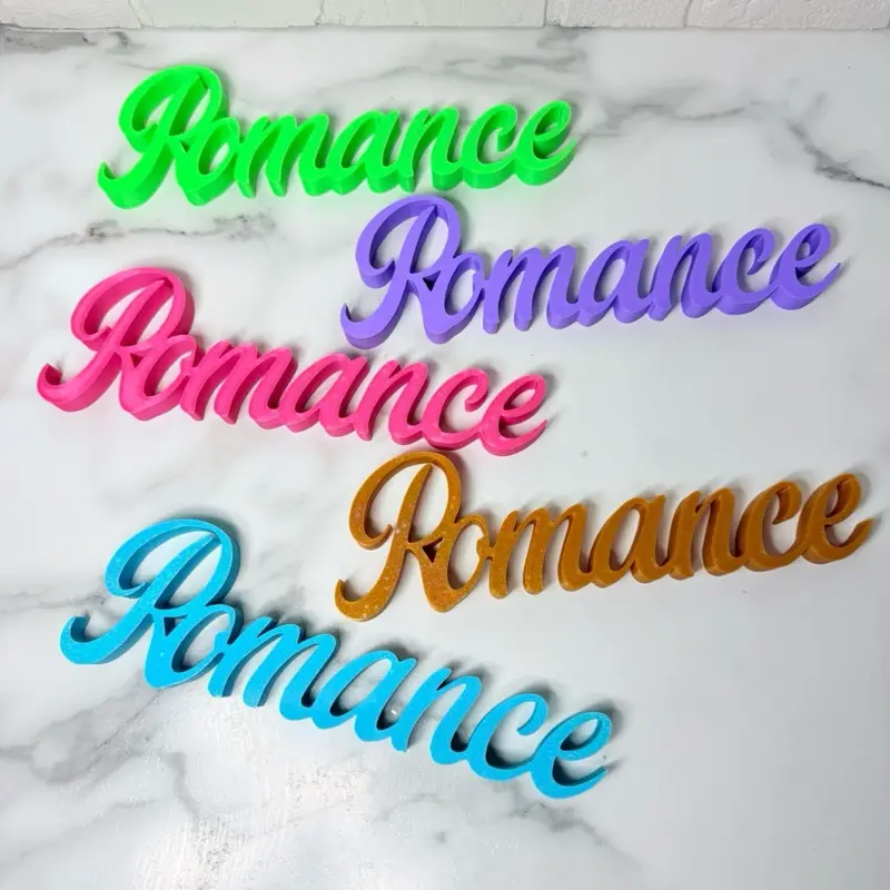 Romance bookshelf decor 3d printed Plaque Sign Romance bookshelf decor 3d printed Plaque Sign