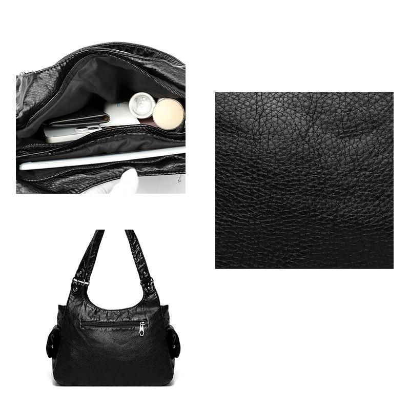 Women's Punk Rivet Studded Purse, PU Leather Funky Satchel Shoulder Handbag with Multi Pockets for Daily Use