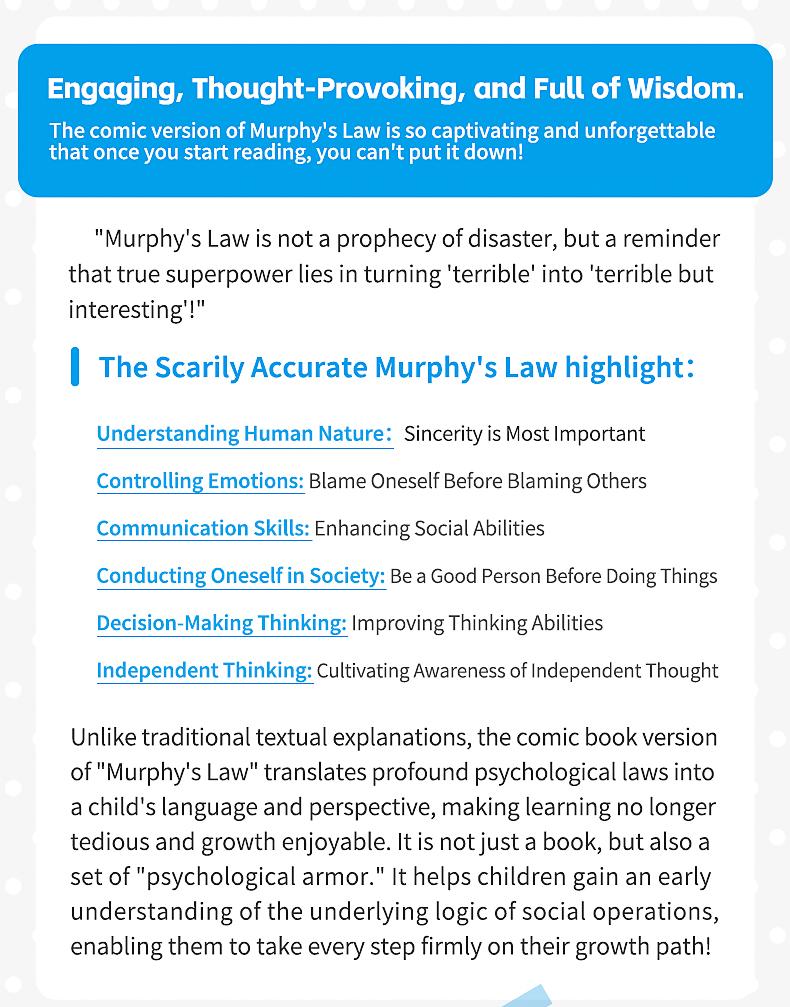 QL-[TIKBOOKS]S- Murphy's Law Life Principles forChildren: AComprehensive Guide toBenefit a Lifetime