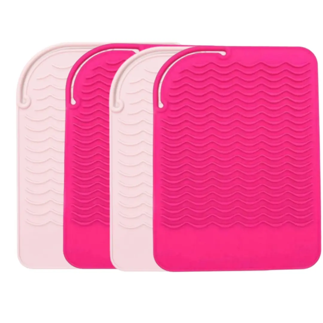 2 Pieces Heat Resistant Silicone Pads, Non-slip Non-heat Pads, Silicone Insulation Pads, Suitable for Hairdressing Tools Hot Irons - Travel Essentials - Mother's Day Valentine's Day Birthday Gifts