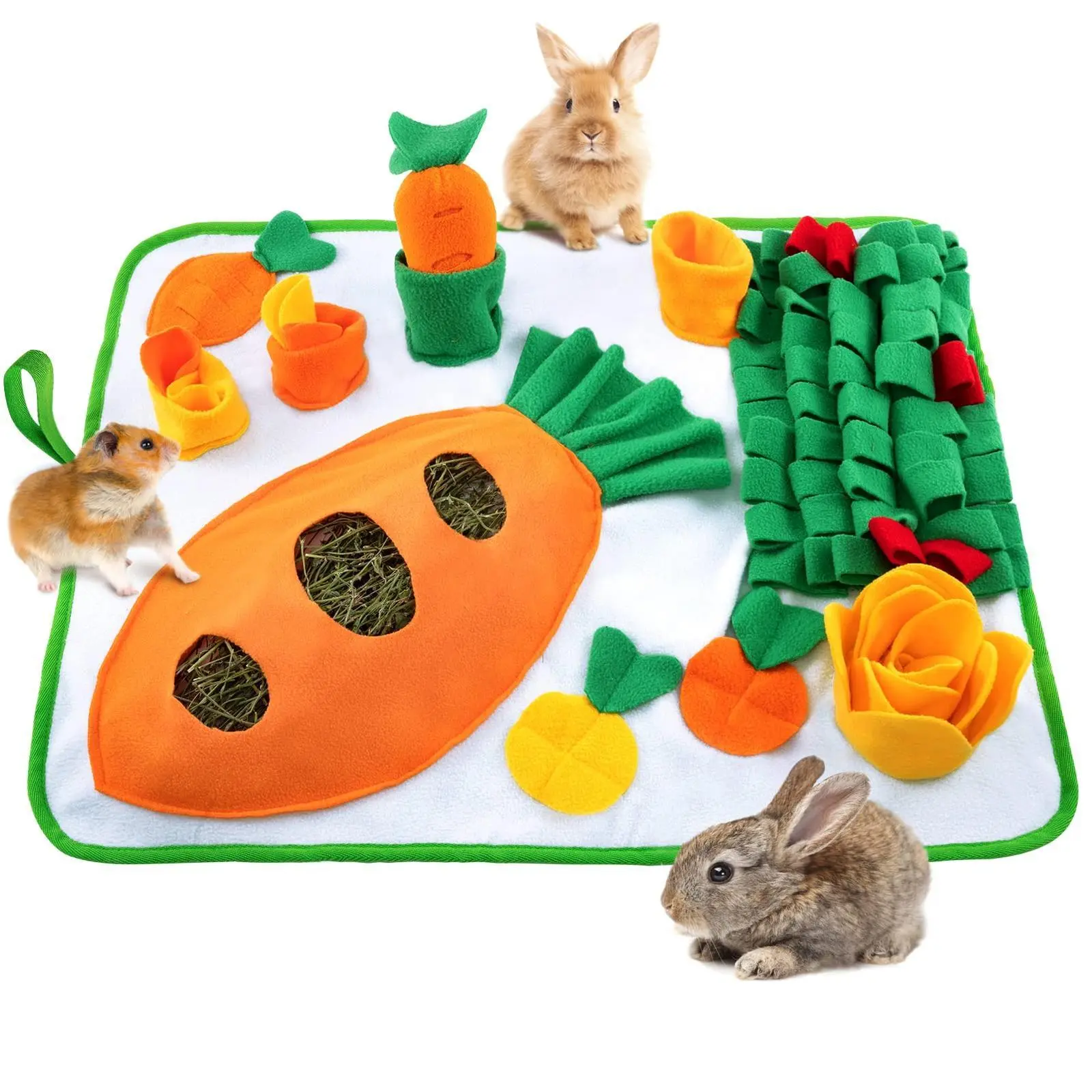 Rabbit Foraging Mat, Non-slip Pet Sniffing Pad, Pet Sniffing Training Mat, Pet Interactive Toy, Small Animal Supplies