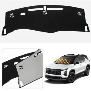 2025-2026 Chevy Equinox (Not fits for Equinox EV) Dashboard Cover Polyester Non-Slip Protector Custom Fit UV Protection Black