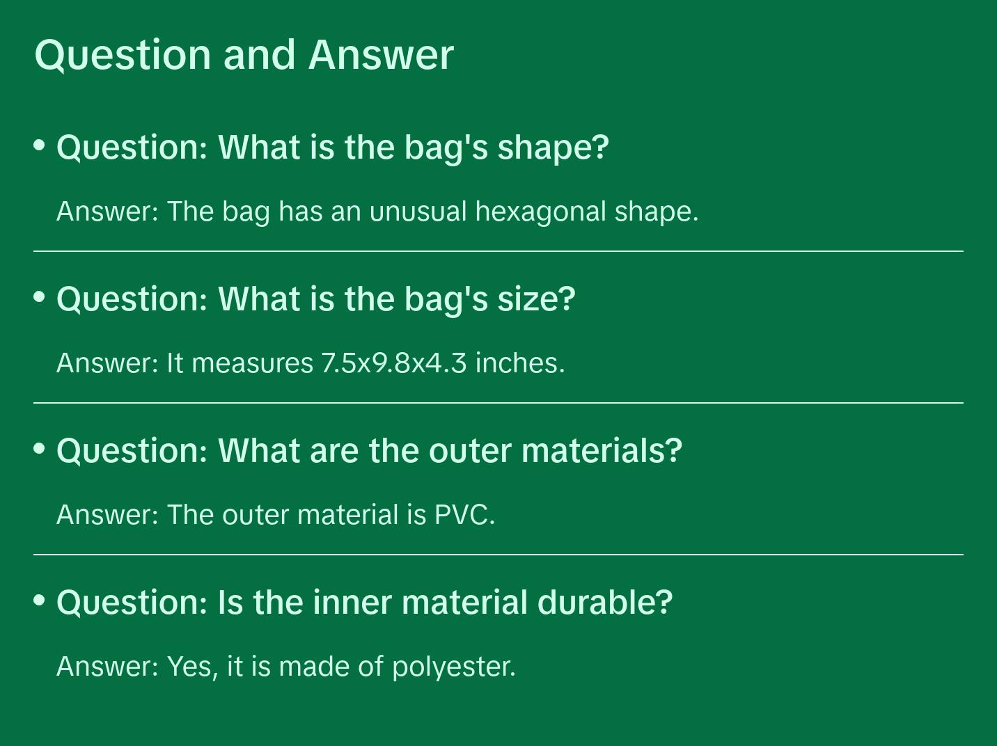 Parchita Simona Green Bag